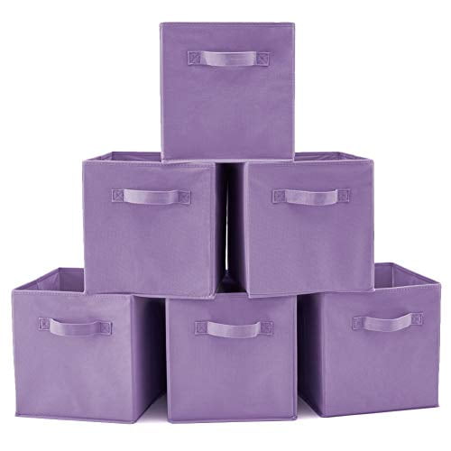 Set of 6 Foldable Fabric Basket Bin Collapsible Storage Cube for Nursery Toys Set of 6 Foldable Fabric Basket Bin Collapsible Storage Cube for Nursery Toys